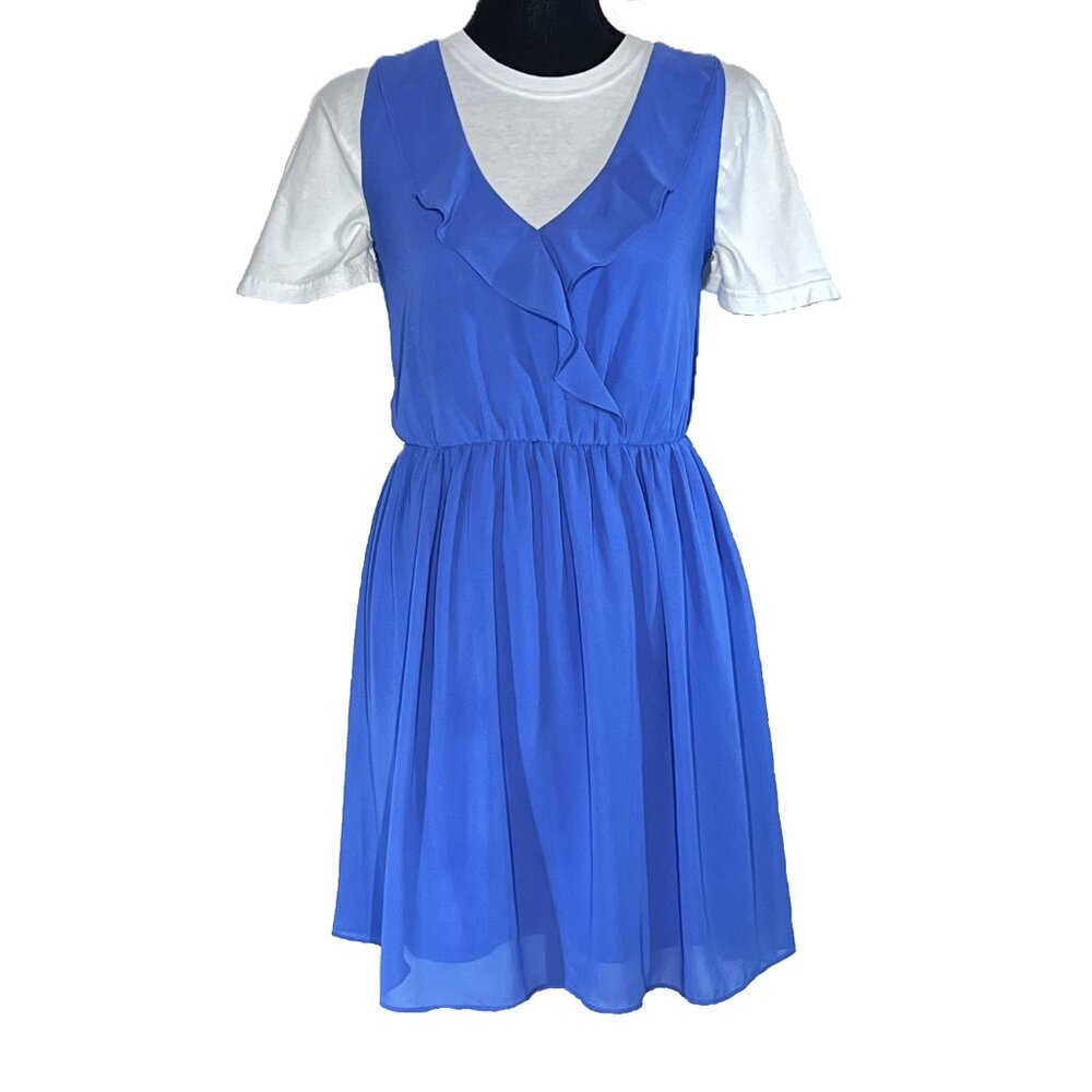 IZ Byer - Blue, Sleeveless Lightweight Dress - Small - Picture 4 of 8